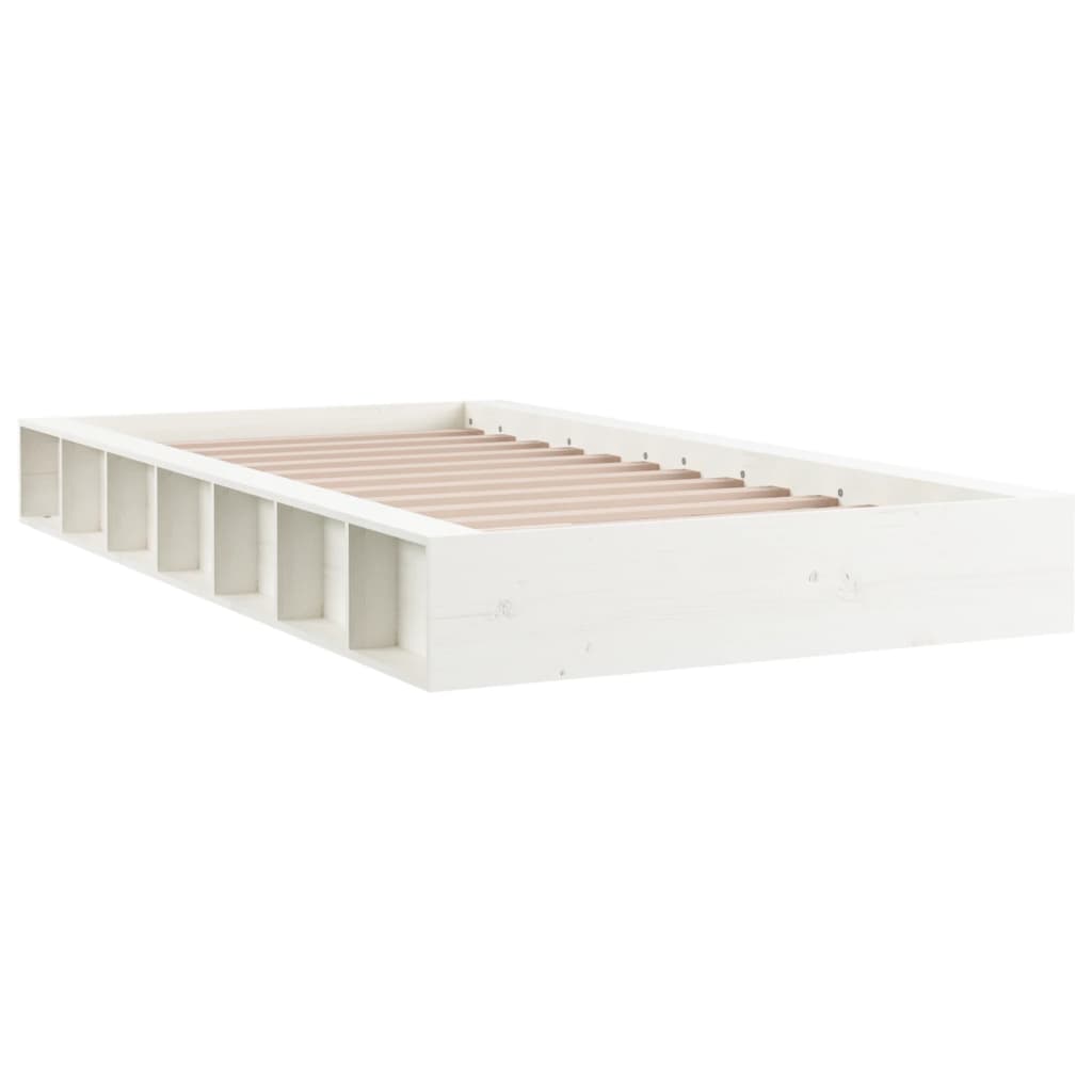 Bed Frame without Mattress White 90x200 cm Solid Wood - Bargainia.com - 8720287135807 - 820692
