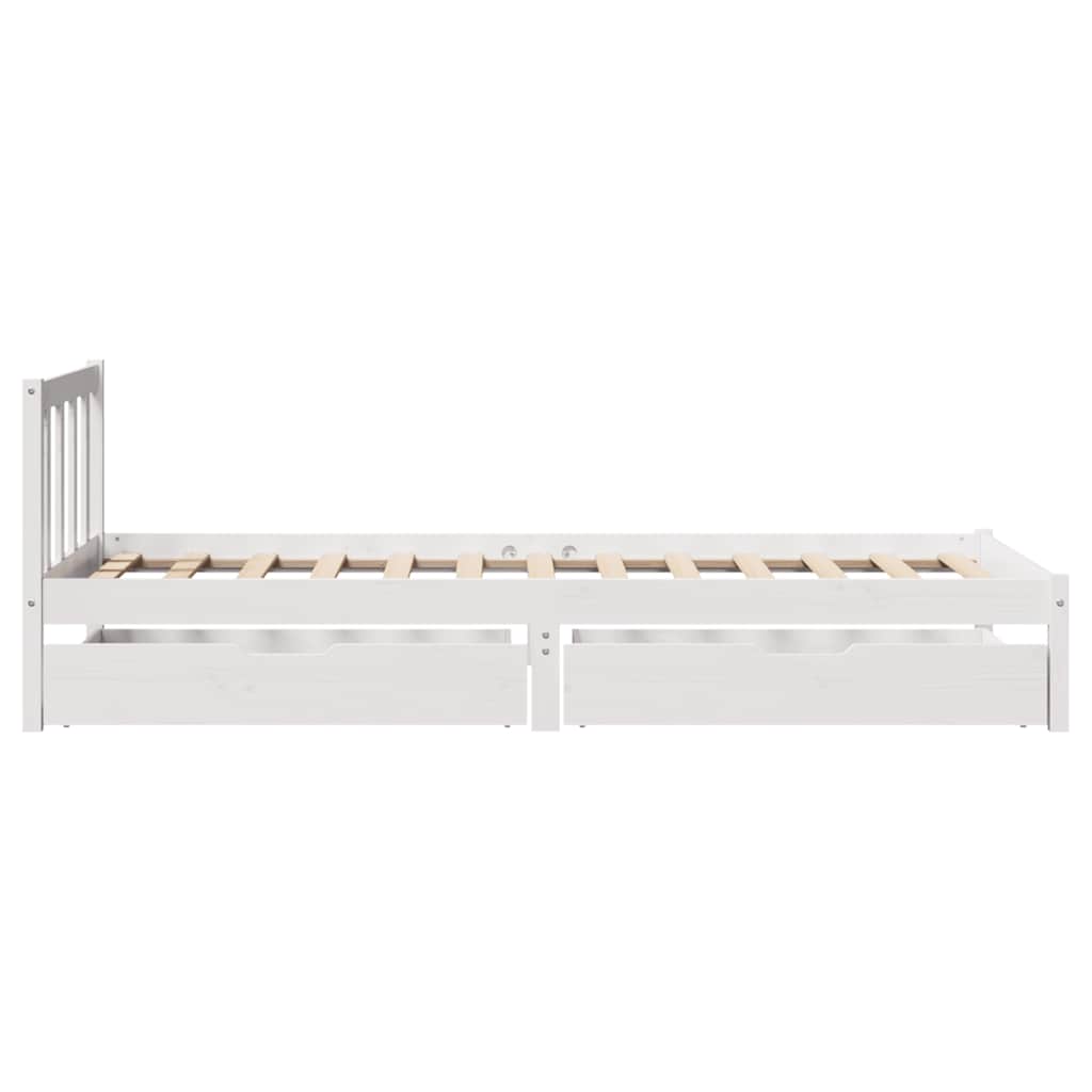 Bed Frame without Mattress White 90x200 cm Solid Wood Pine - Bargainia.com - 8721102938597 - 3301470