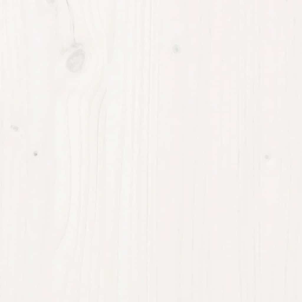 Bed Frame without Mattress White Single Solid Wood Pine - Bargainia.com - 