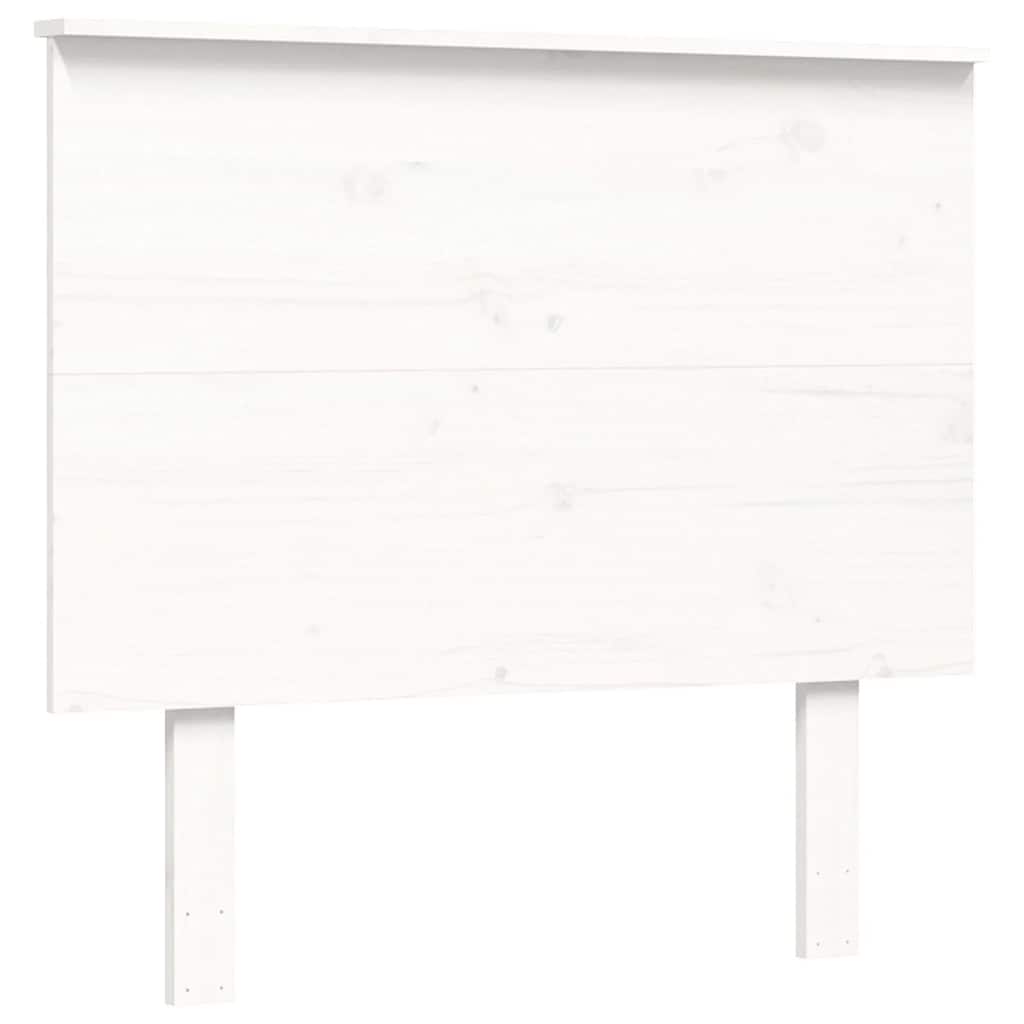 Bed Frame without Mattress White Single Solid Wood Pine - Bargainia.com - 