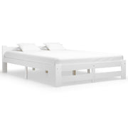 Bed Frame without Mattress White Solid Pine Wood 120x200 cm - Bargainia.com - 8720286289839 - 322000