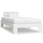 Bed Frame without Mattress White Solid Pine Wood 90x200 cm - Bargainia.com - 