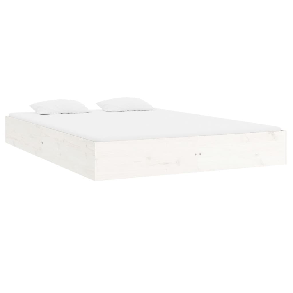 Bed Frame without Mattress White Solid Wood 120x200 cm - Bargainia.com - 8720287067344 - 820048
