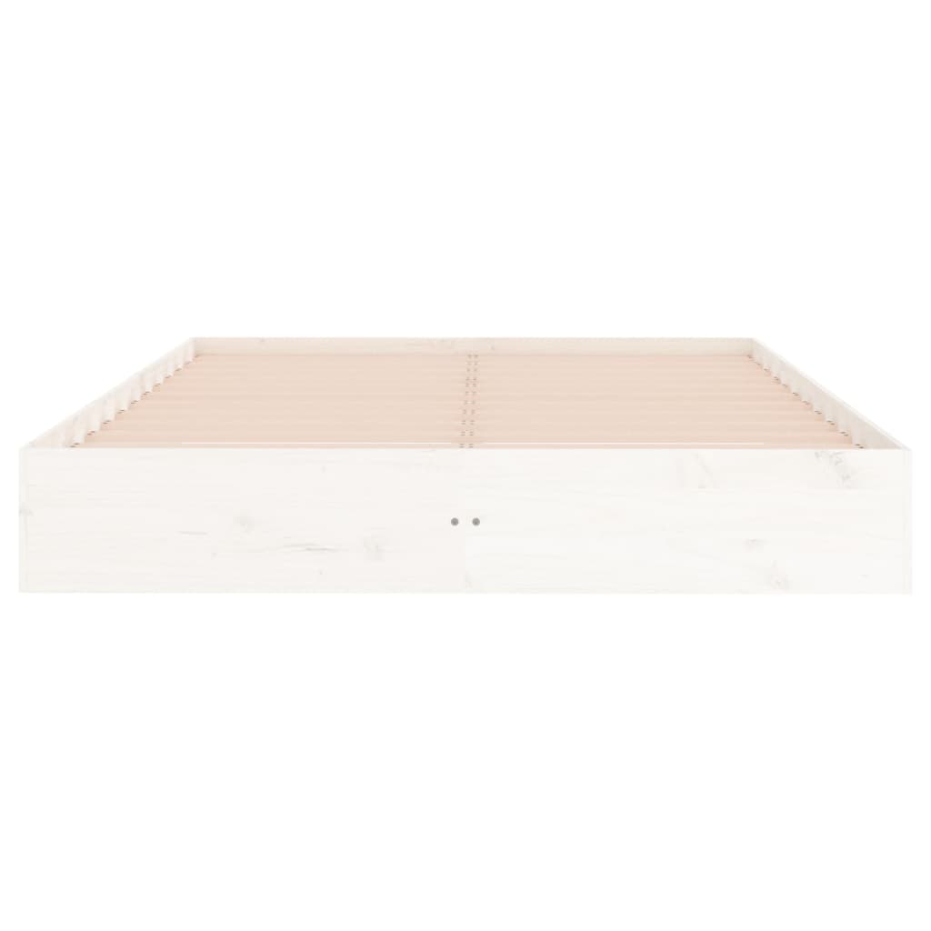 Bed Frame without Mattress White Solid Wood 120x200 cm - Bargainia.com - 8720287067344 - 820048