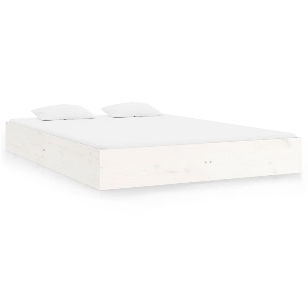 Bed Frame without Mattress White Solid Wood 120x200 cm - Bargainia.com - 8720287067344 - 820048