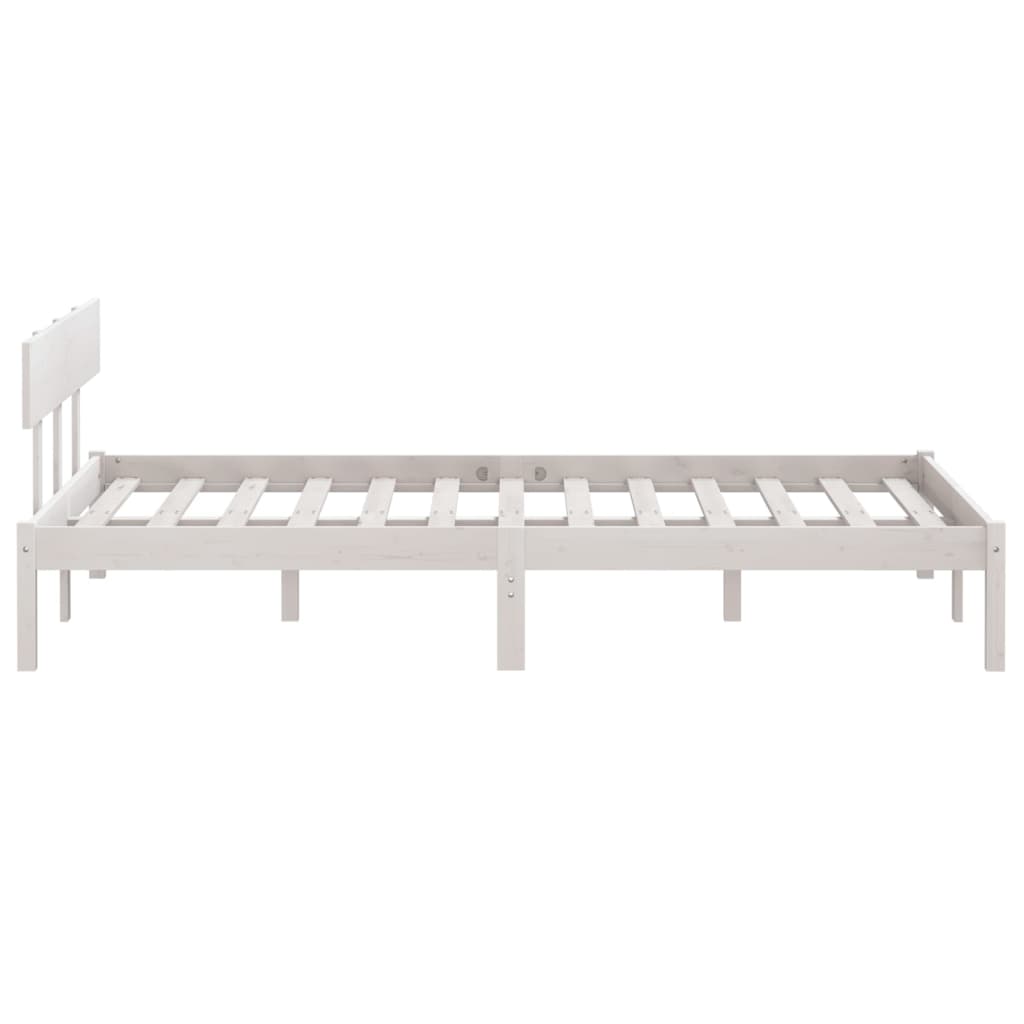 Bed Frame without Mattress White Solid Wood 140x200 cm - Bargainia.com - 8720286763094 - 810148