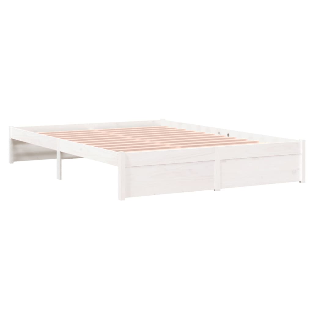 Bed Frame without Mattress White Solid Wood 140x200 cm - Bargainia.com - 8720286998953 - 814950