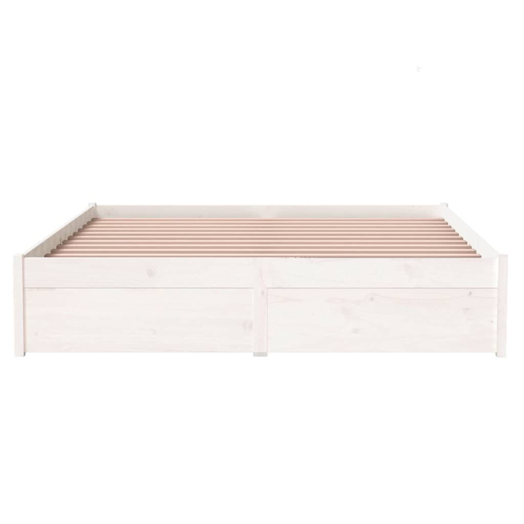 Bed Frame without Mattress White Solid Wood 140x200 cm - Bargainia.com - 8720286998953 - 814950