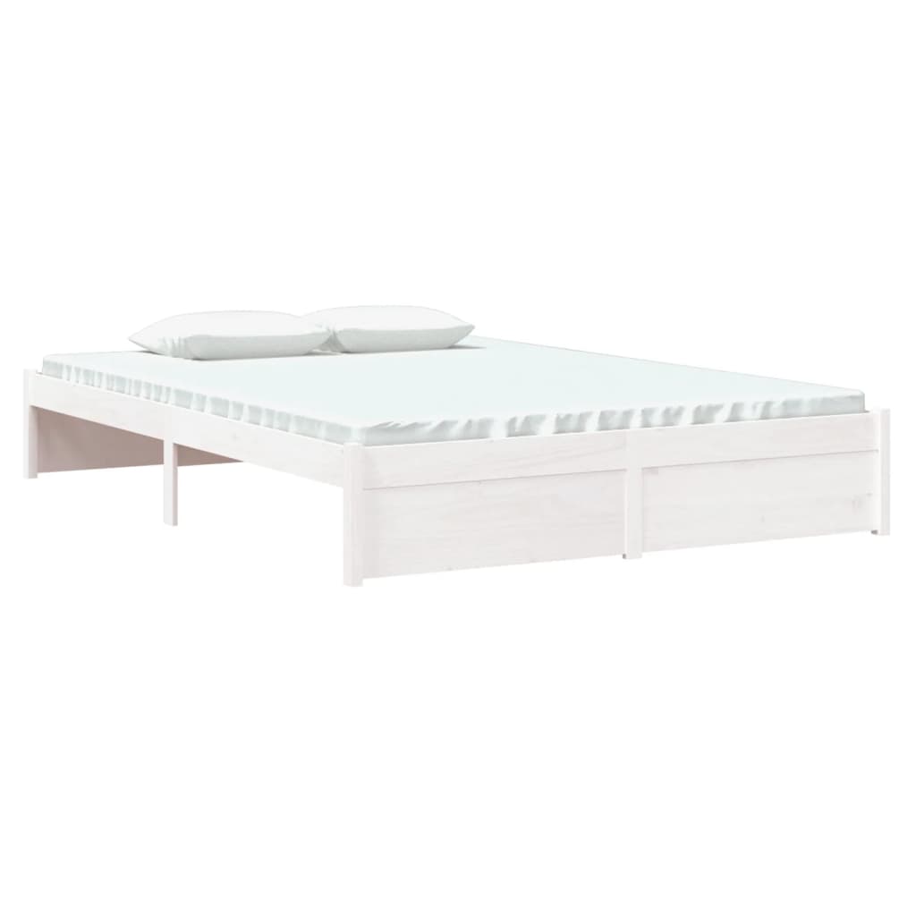Bed Frame without Mattress White Solid Wood 140x200 cm - Bargainia.com - 8720286998953 - 814950