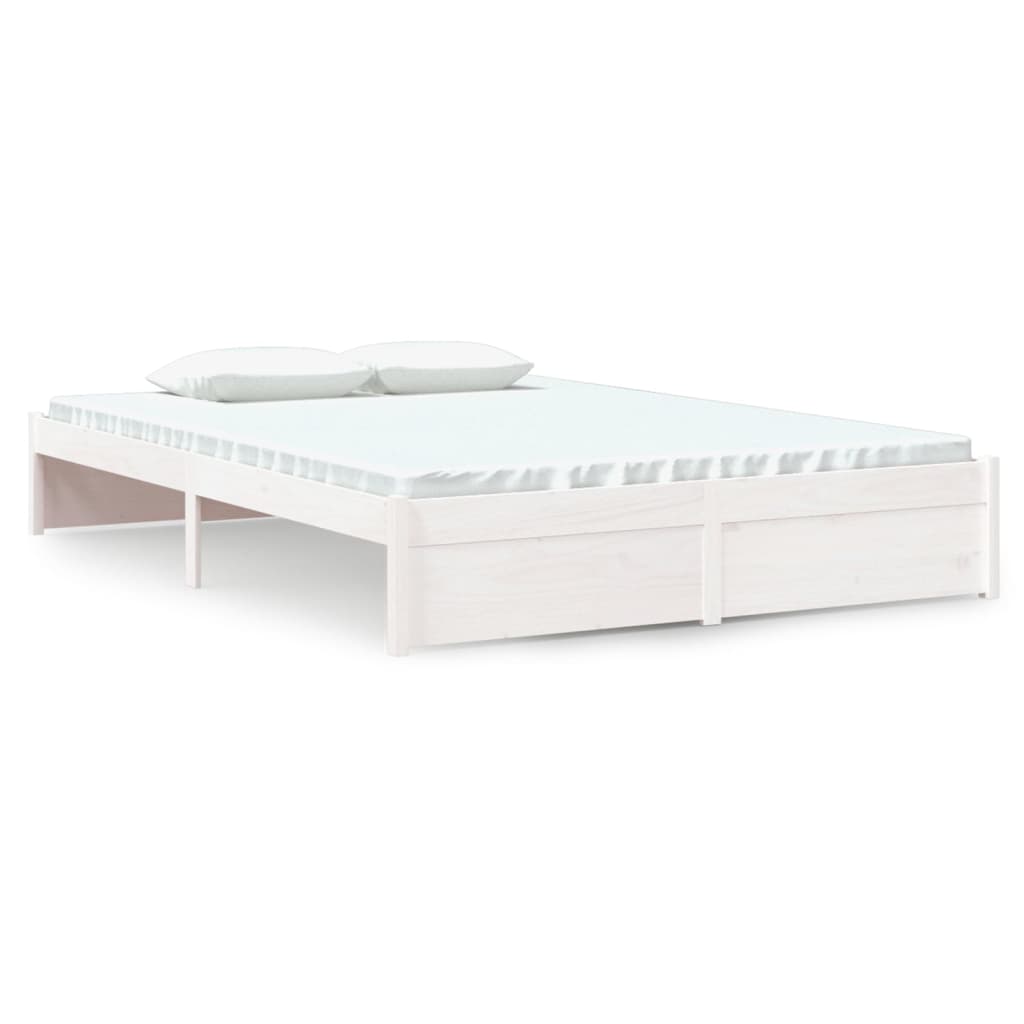 Bed Frame without Mattress White Solid Wood 140x200 cm - Bargainia.com - 8720286998953 - 814950