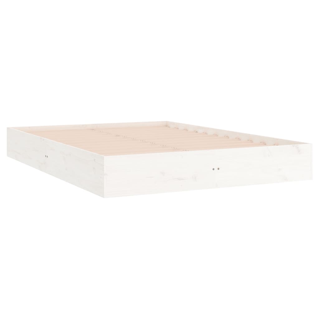 Bed Frame without Mattress White Solid Wood 160x200 cm - Bargainia.com - 8720287067191 - 820033