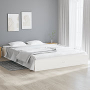 Bed Frame without Mattress White Solid Wood 160x200 cm - Bargainia.com - 8720287067191 - 820033