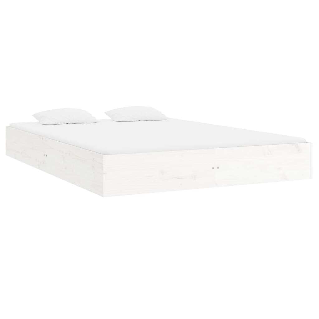 Bed Frame without Mattress White Solid Wood 160x200 cm - Bargainia.com - 8720287067191 - 820033