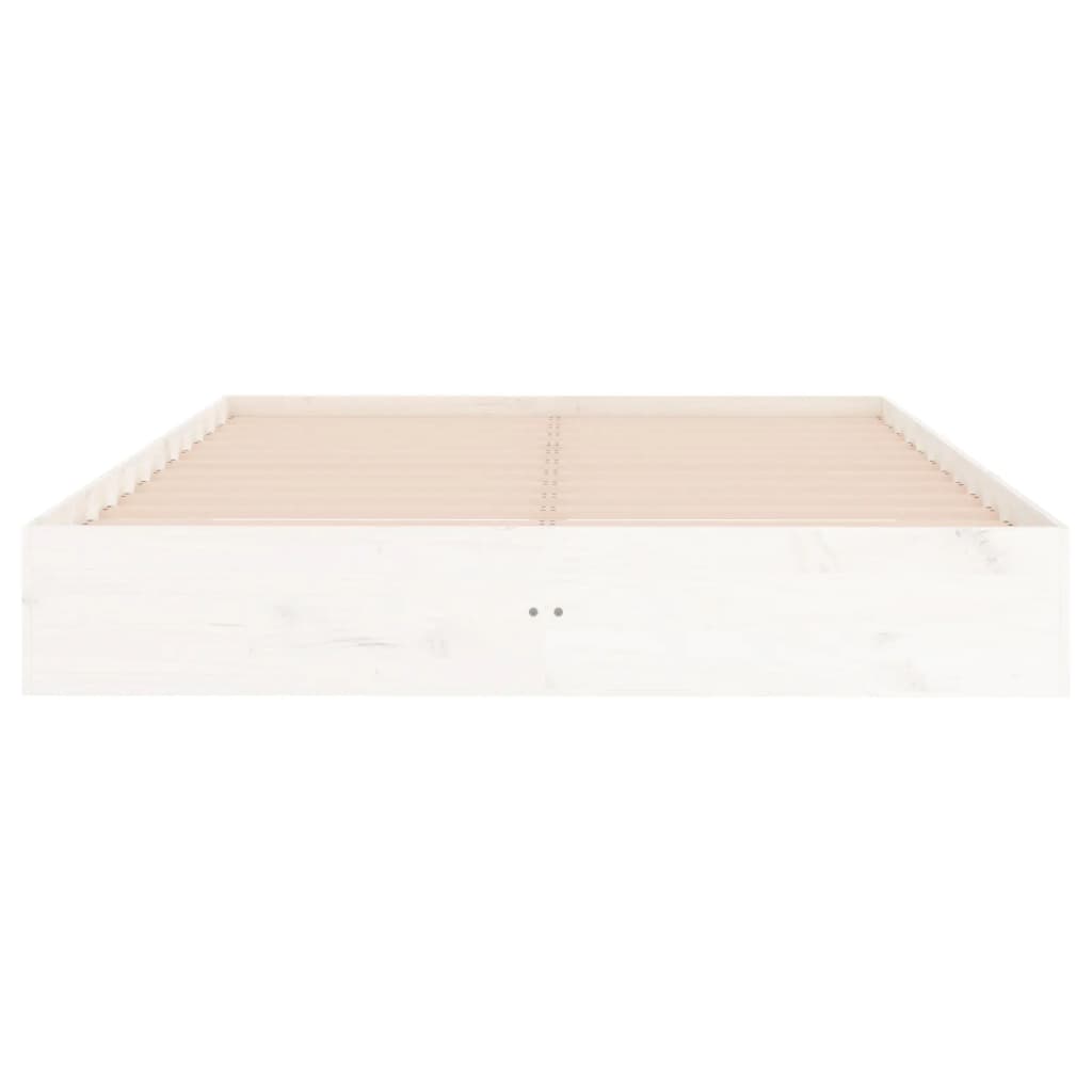 Bed Frame without Mattress White Solid Wood 160x200 cm - Bargainia.com - 8720287067191 - 820033