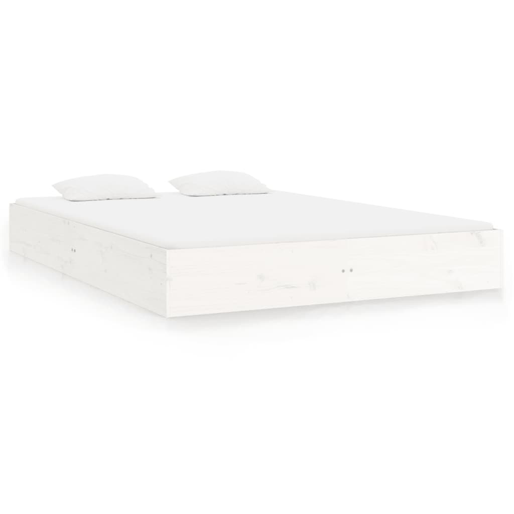 Bed Frame without Mattress White Solid Wood 160x200 cm - Bargainia.com - 8720287067191 - 820033