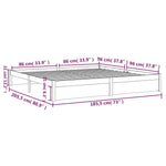 Bed Frame without Mattress White Solid Wood 180x200 cm Super King - Bargainia.com - 