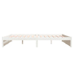 Bed Frame without Mattress White Solid Wood 180x200 cm Super King - Bargainia.com - 