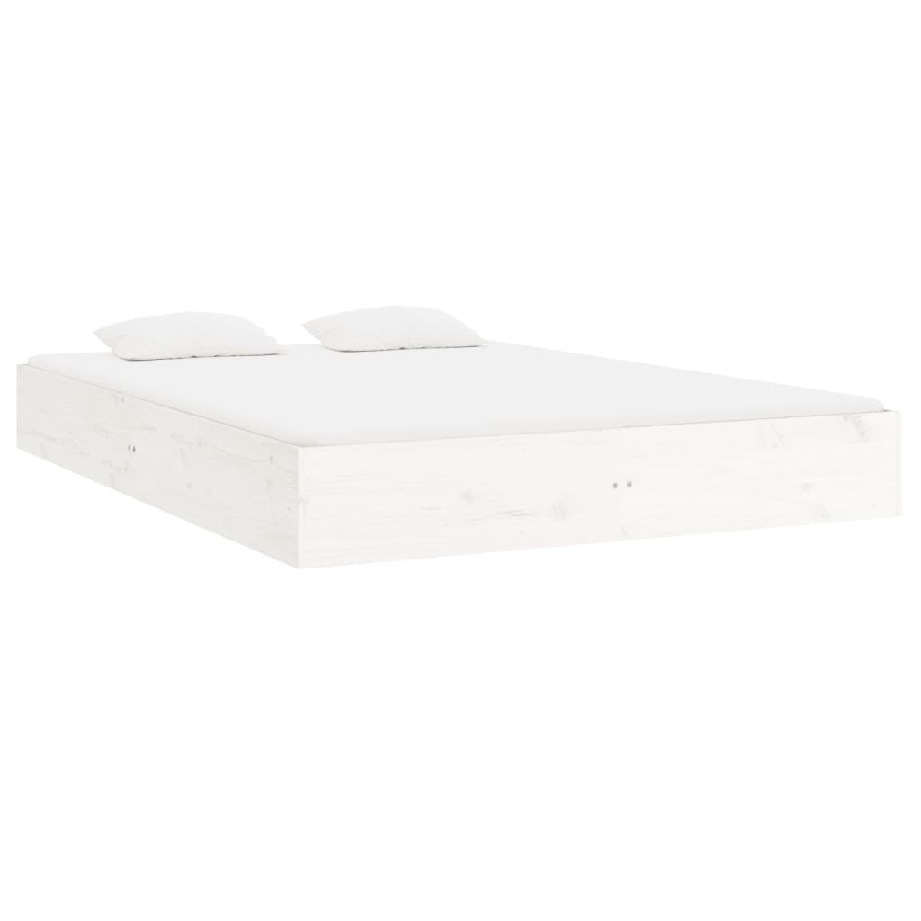 Bed Frame without Mattress White Solid Wood 200x200 cm - Bargainia.com - 8720287067092 - 820023