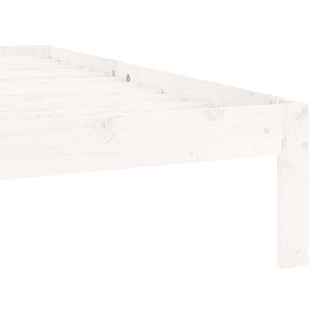 Bed Frame without Mattress White Solid Wood Pine 90x200cm - Bargainia.com - 8720286879023 - 810351