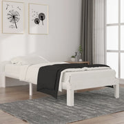 Bed Frame without Mattress White Solid Wood Pine 90x200cm - Bargainia.com - 8720286879023 - 810351