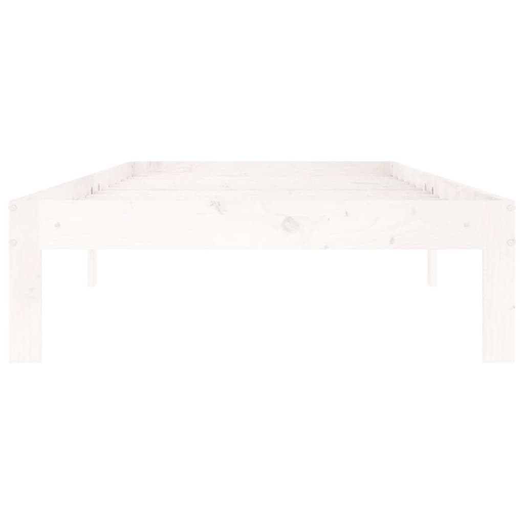Bed Frame without Mattress White Solid Wood Pine 90x200cm - Bargainia.com - 8720286879023 - 810351