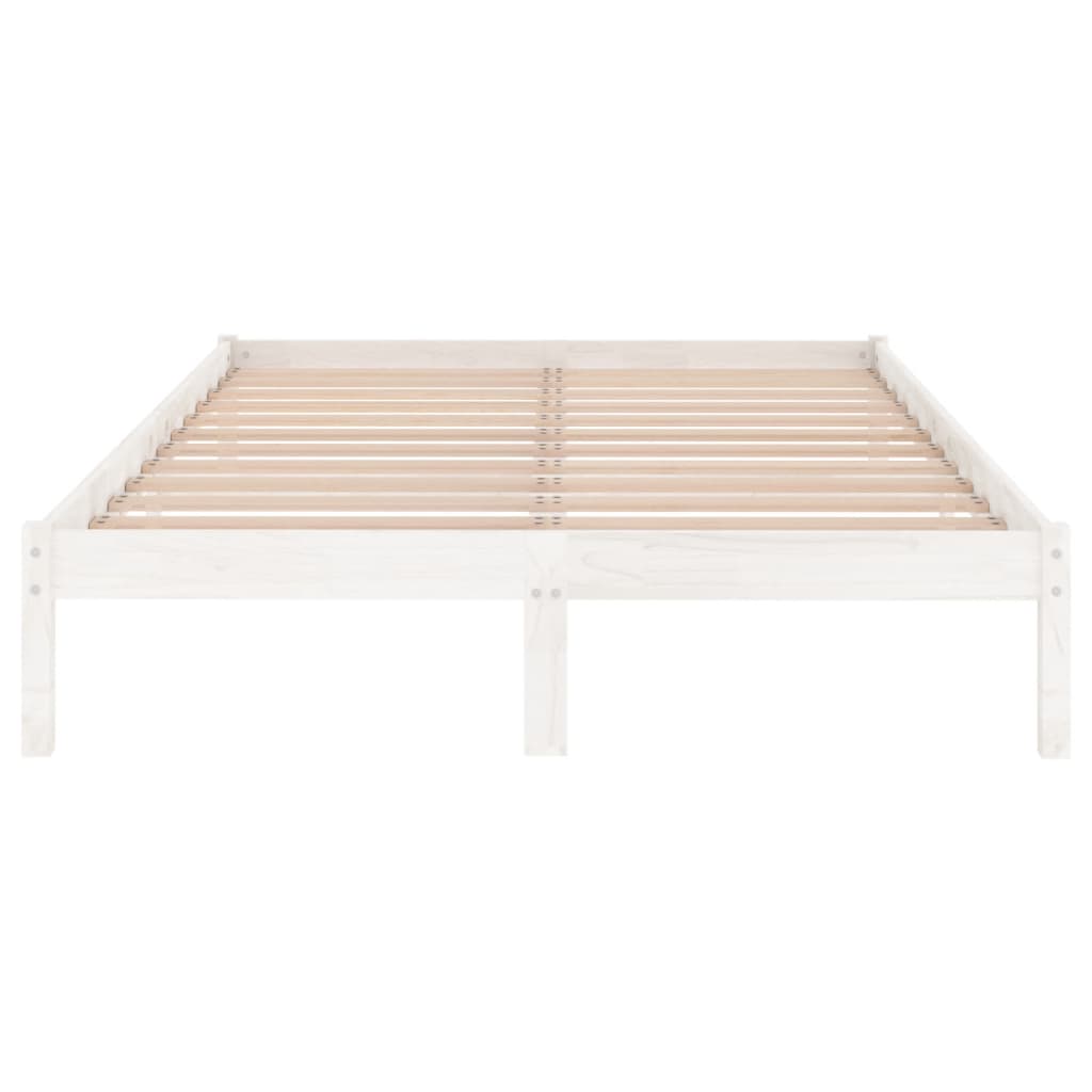 Bed Frame without Mattress White Solid Wood Super King Size - Bargainia.com - 8720286762592 - 810033
