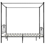 Bed Frame without Mattress with Canopy Black 180x200 cm Super King Metal - Bargainia.com - 