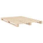 Bed Frame without Mattress with Headboard 140x200 cm Solid Wood - Bargainia.com - 