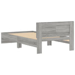 Bed Frame without Mattress with Headboard Grey Sonoma 100x200 cm - Bargainia.com - 