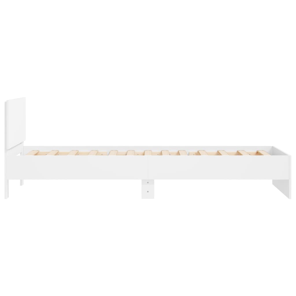 Bed Frame without Mattress with Headboard White 100x200 cm - Bargainia.com - 8721012239678 - 838617