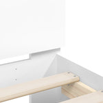 Bed Frame without Mattress with Headboard White 90x200 cm - Bargainia.com - 