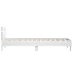 Bed Frame without Mattress with Headboard White 90x200 cm - Bargainia.com - 