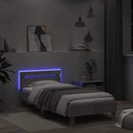 Bed Frame without Mattress with LED Lights Concrete Grey 100x200 cm - Bargainia.com - 