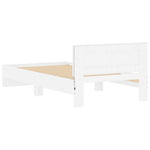Bed Frame without Mattress with LED Lights White 100x200 cm - Bargainia.com - 