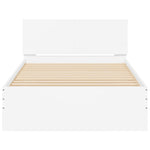 Bed Frame without Mattress with LED Lights White 100x200 cm - Bargainia.com - 
