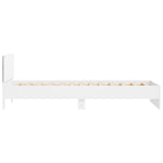 Bed Frame without Mattress with LED Lights White 100x200 cm - Bargainia.com - 