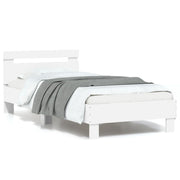 Bed Frame without Mattress with LED Lights White 90x200 cm - Bargainia.com - 8721012240650 - 838715