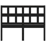 Bed Headboard Black 185.5x4x100 cm Solid Wood Pine - Bargainia.com - 