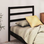 Bed Headboard Black 81x4x100 cm Solid Wood Pine - Bargainia.com - 