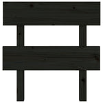 Bed Headboard Black 93.5x3x81 cm Solid Wood Pine - Bargainia.com - 