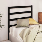 Bed Headboard Black 96x4x100 cm Solid Wood Pine - Bargainia.com - 