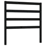 Bed Headboard Black 96x4x100 cm Solid Wood Pine - Bargainia.com - 