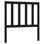 Bed Headboard Black 96x4x100 cm Solid Wood Pine - Bargainia.com - 