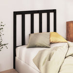 Bed Headboard Black 96x4x100 cm Solid Wood Pine - Bargainia.com - 