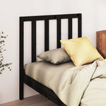 Bed Headboard Black 96x4x100 cm Solid Wood Pine - Bargainia.com - 