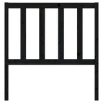 Bed Headboard Black 96x4x100 cm Solid Wood Pine - Bargainia.com - 