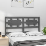 Bed Headboard Grey 125.5x4x100 cm Solid Wood Pine - Bargainia.com - 