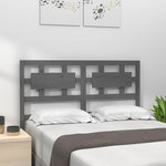 Bed Headboard Grey 125.5x4x100 cm Solid Wood Pine - Bargainia.com - 