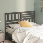 Bed Headboard Grey 141x4x100 cm Solid Wood Pine - Bargainia.com - 