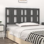 Bed Headboard Grey 145.5x4x100 cm Solid Wood Pine - Bargainia.com - 